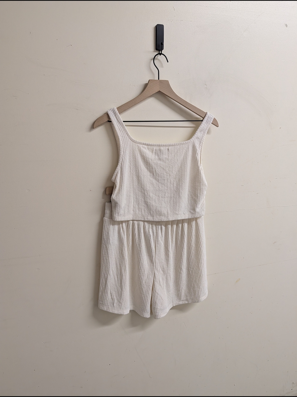 Madewell Mwl Cream Ribbed Button Sleep Set New With Tags M/L - Picture 7 of 8